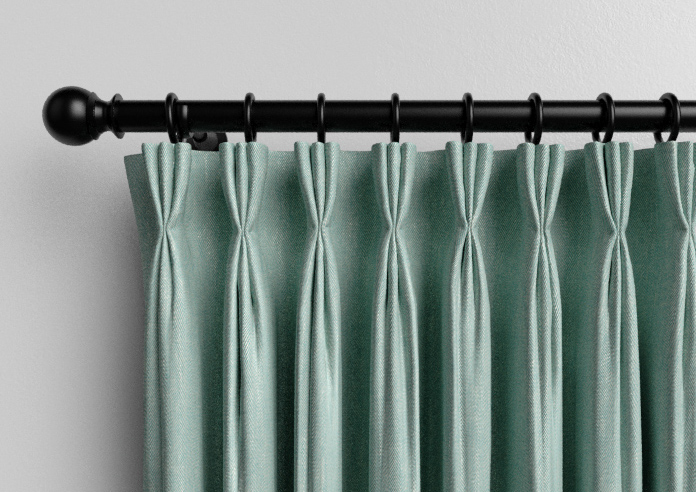 Delicate Chevron, Turquoise - Made to Measure Curtains - Image 11